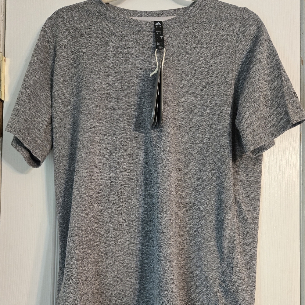 Adidas Mens Gray Short Sleeve Top